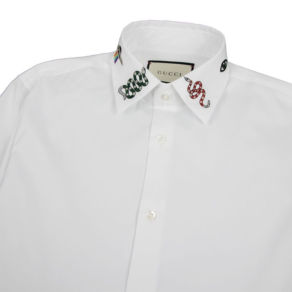Gucci Cotton Shirt With Symbols White