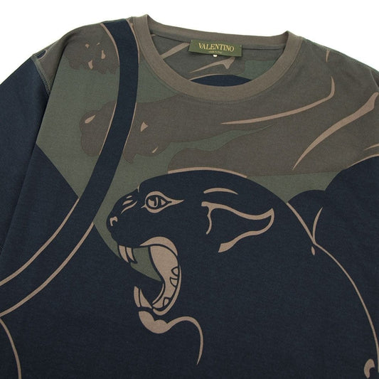 Valentino Camo Panther T-Shirt Army