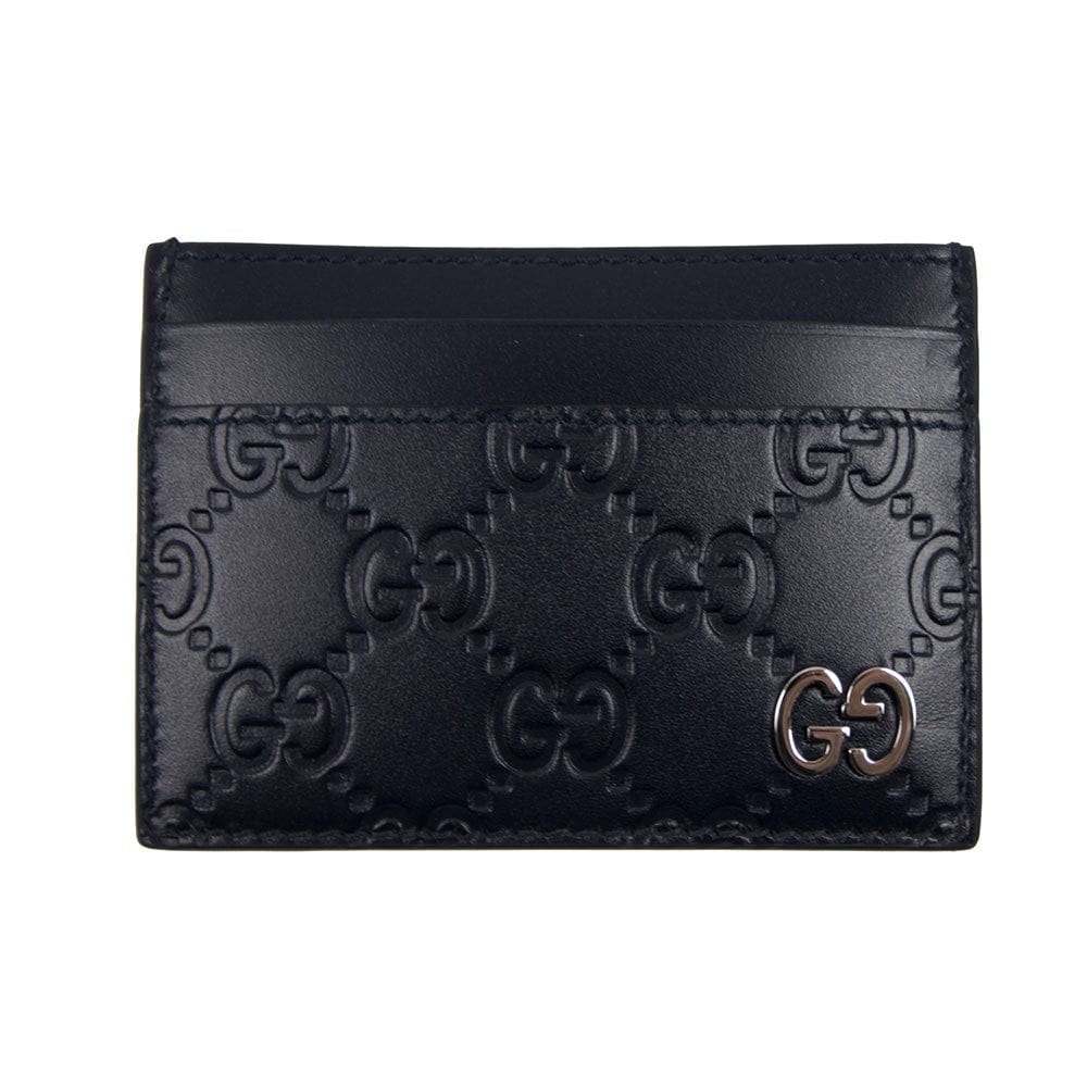 Gucci Signature GG Card Holder Blue