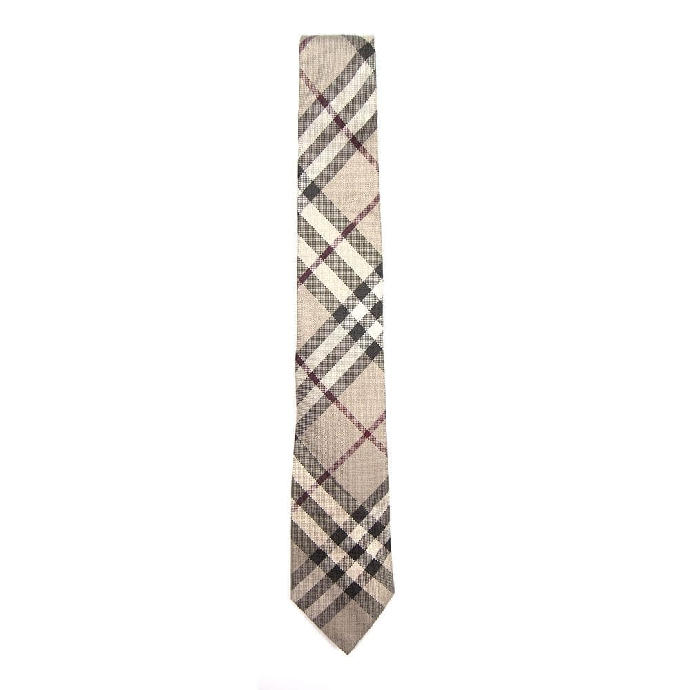 Burberry Check Tie Modern Fit Smoked Trench