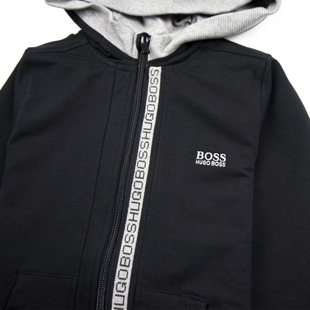 Hugo Boss Kids Zip Hoody Black