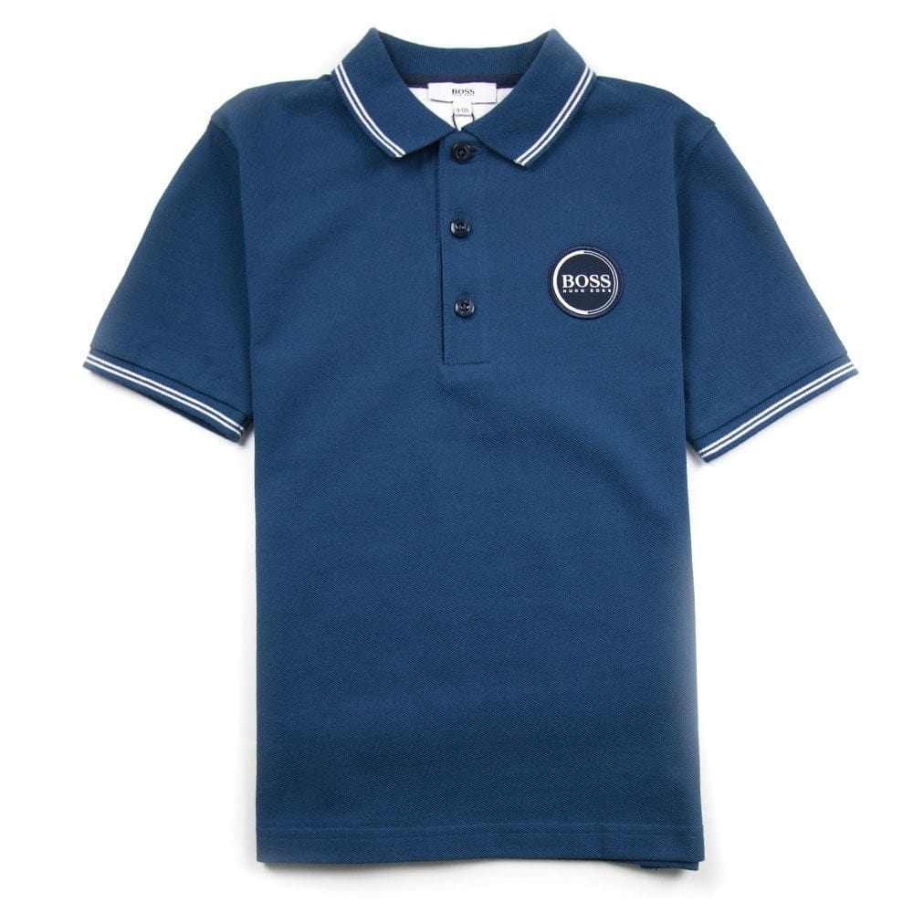 Hugo Boss Kids Circle Logo Polo Blue