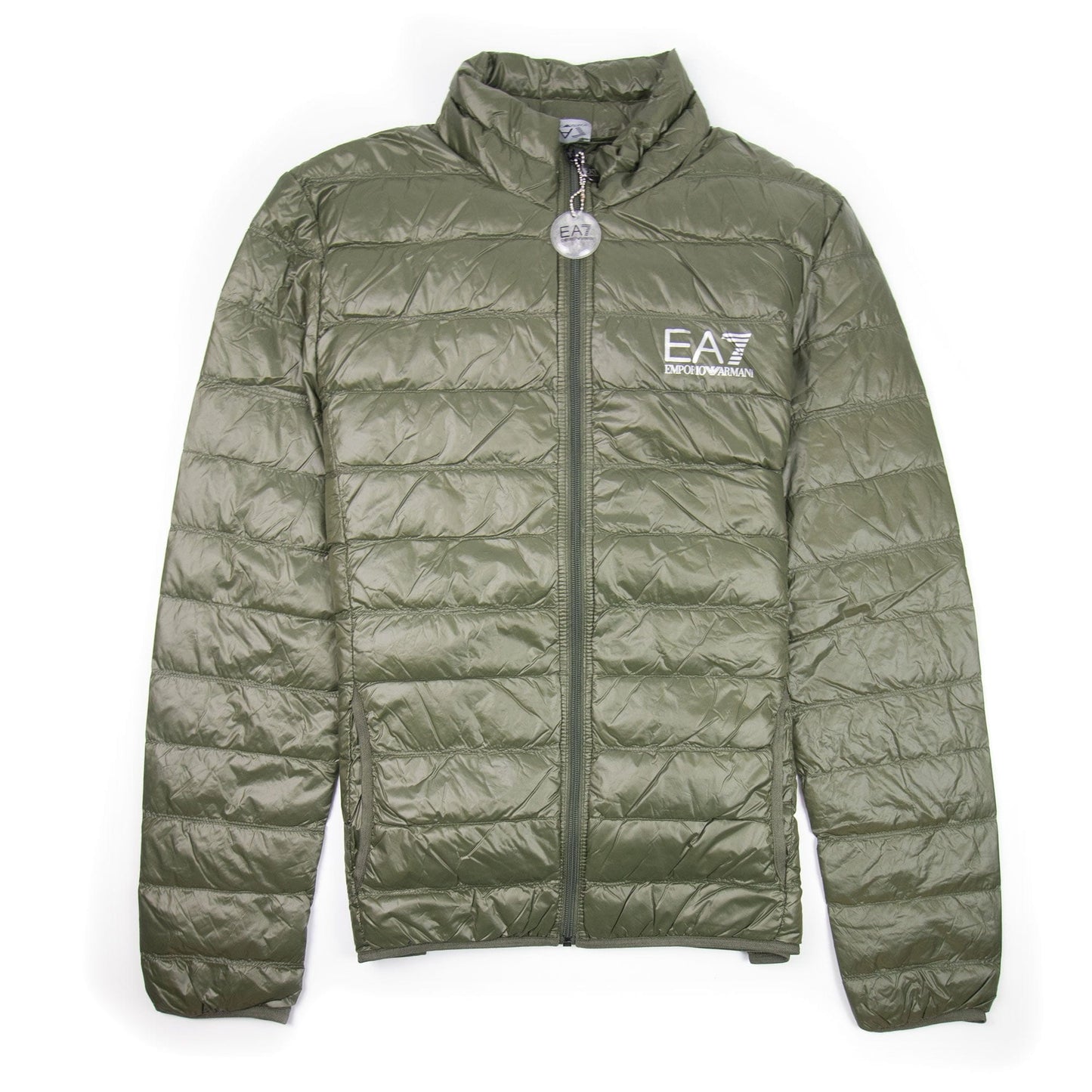 Emporio Armani EA7 Funnel Neck Lightweight Pack Puffa Jacket Forest Green