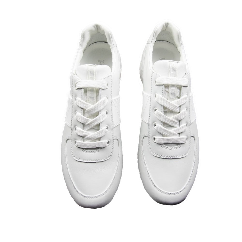 Prada Vitello Plume Trainers White
