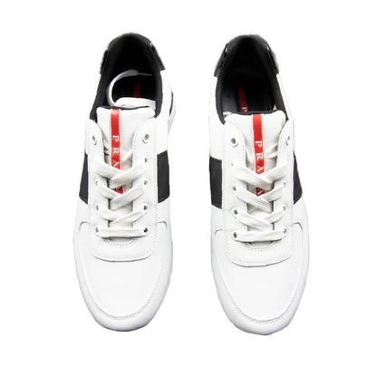 Prada Vit Rubber Ny Trainers White/Black