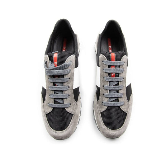 Prada Scamosciata Runner Trainers Black/Grey