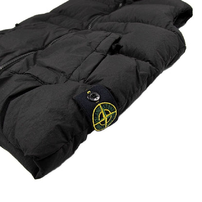 Stone Island Junior Garment Dyed Crinkle Reps NY Down Gilet Black