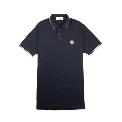 Stone Island Twin Tipped Short Sleeve Polo Navy/White