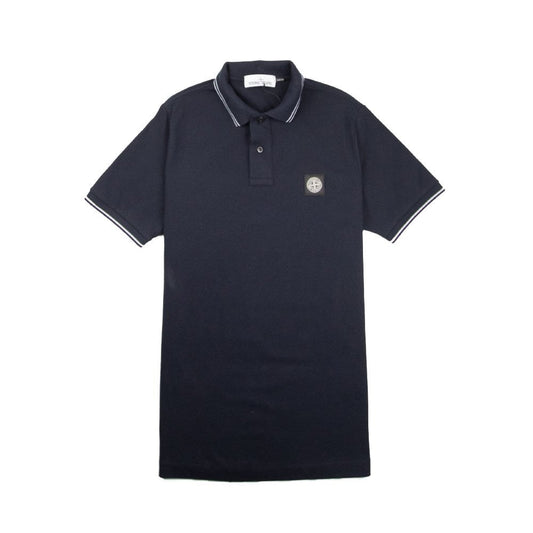 Stone Island Twin Tipped Short Sleeve Polo Navy/White