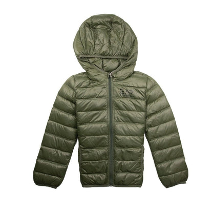 Emporio Armani Hooded Down Jacket Khaki