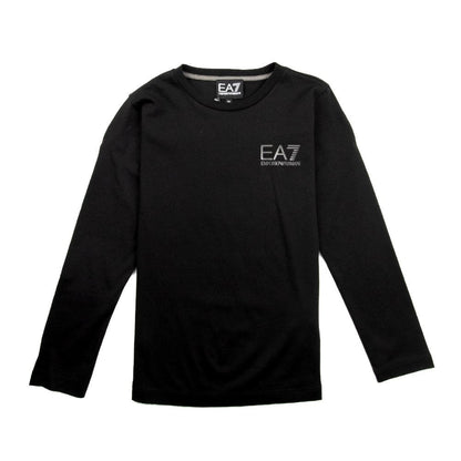 EA7 Kids Long Sleeve Chest Logo T-Shirt Black