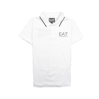 EA7 Kids Short Sleeve Polo Shirt White