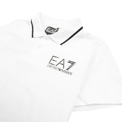 EA7 Kids Short Sleeve Polo Shirt White