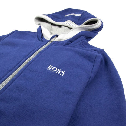 Hugo Boss Kids Fleece Hoody Electric Blue