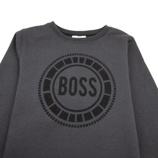 Hugo Boss Kids Sweatshirt Round Logo Dark Grey
