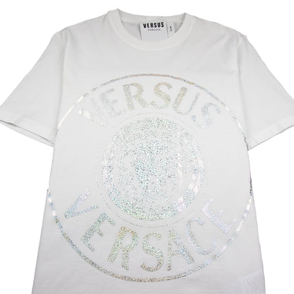 Versace Versus Foil Lion Tee White