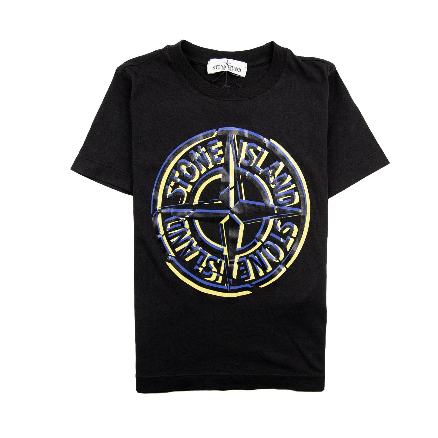 Stone Island Junior Large Compass Logo T-Shirt Black