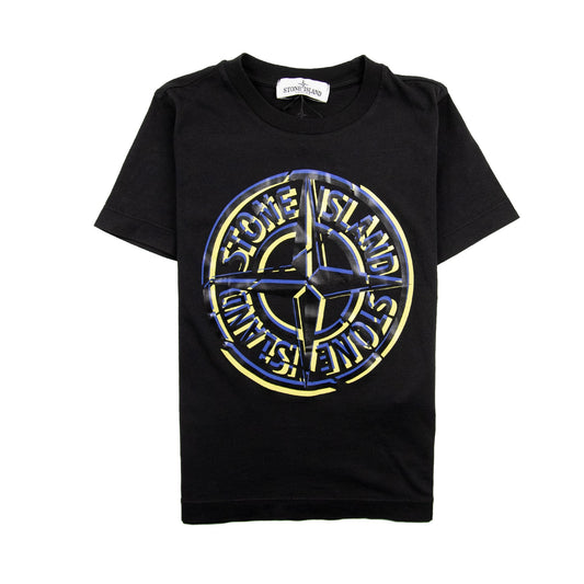 Stone Island Junior Large Compass Logo T-Shirt Black