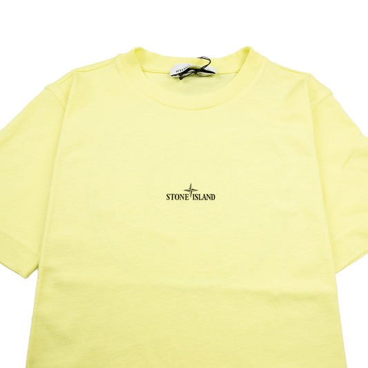 Stone Island Junior Back Compass Logo T-Shirt Yellow