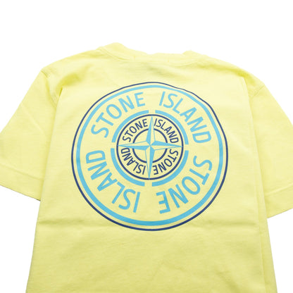 Stone Island Junior Back Compass Logo T-Shirt Yellow