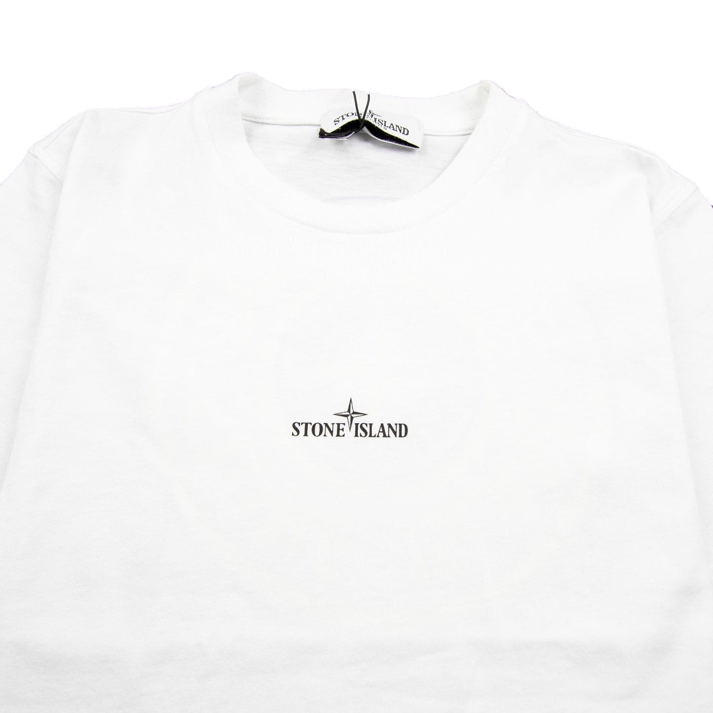 Stone Island Junior Back Compass Logo T-Shirt White