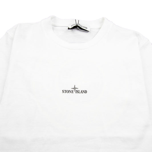 Stone Island Junior Back Compass Logo T-Shirt White