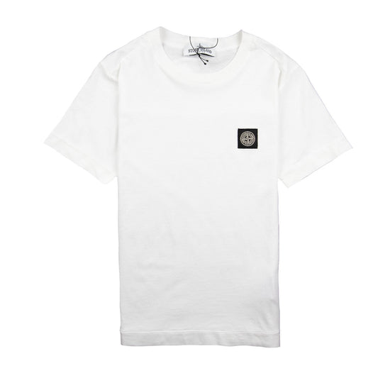Stone Island Junior Patch Logo T-Shirt White