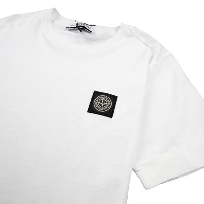 Stone Island Junior Patch Logo T-Shirt White