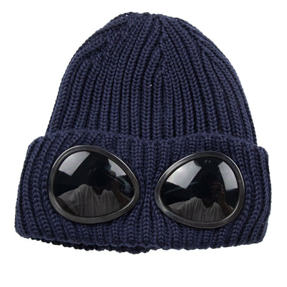 CP Company Undersixteen Goggle Winter Beanie Navy