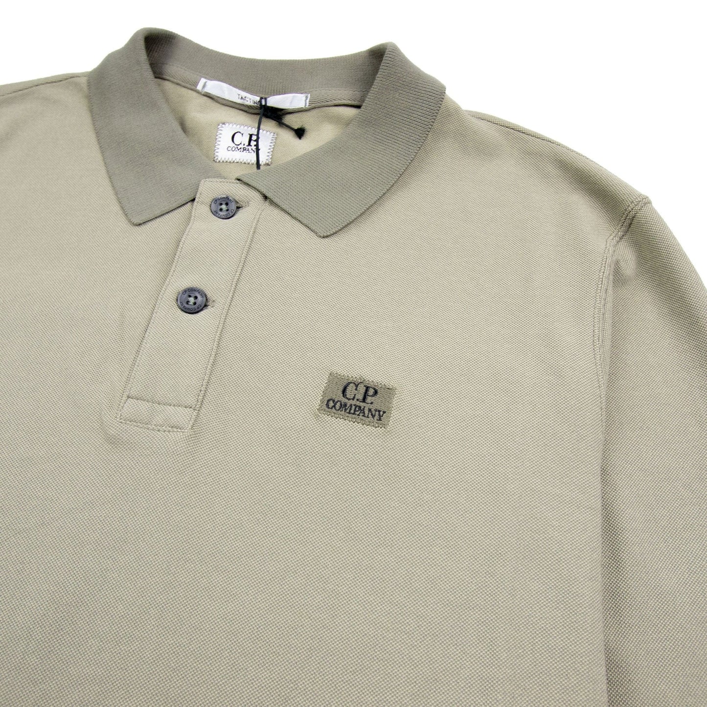 CP Company Tacting Long Sleeve Polo Green