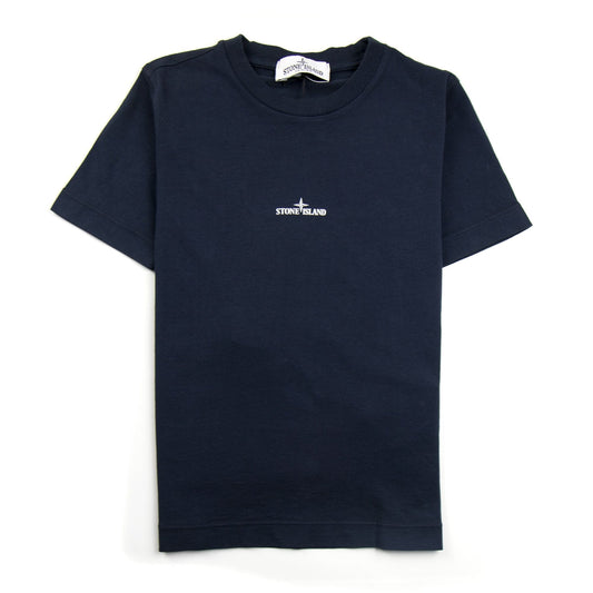 Stone Island Junior Back Compass Logo T-Shirt Navy