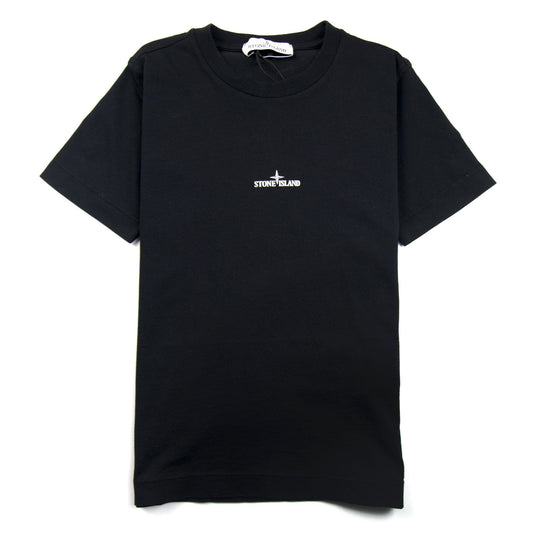 Stone Island Junior Back Compass Logo T-Shirt Black