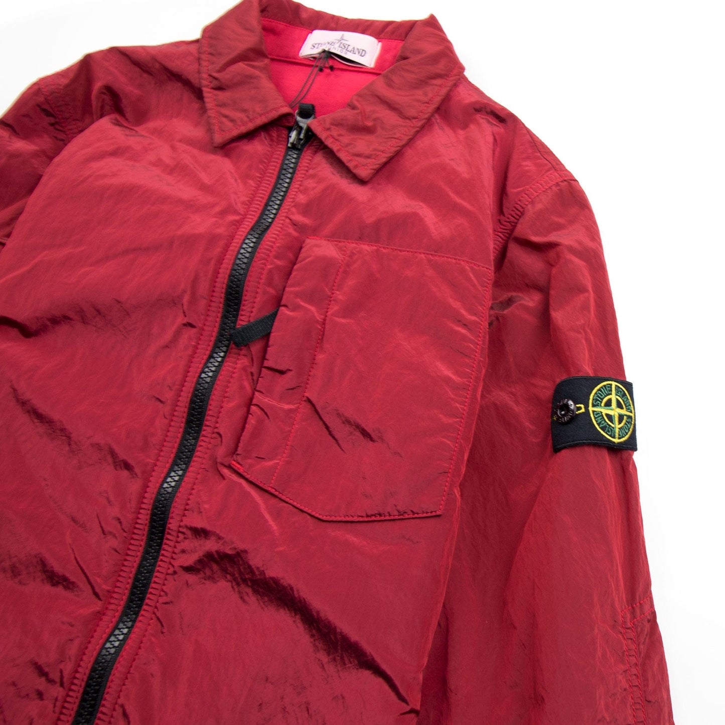 Stone Island Junior Metal Overshirt Red