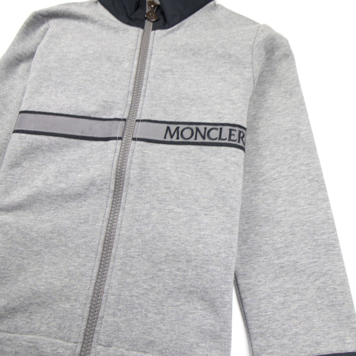 Moncler Junior Full Tracksuit Dark Grey