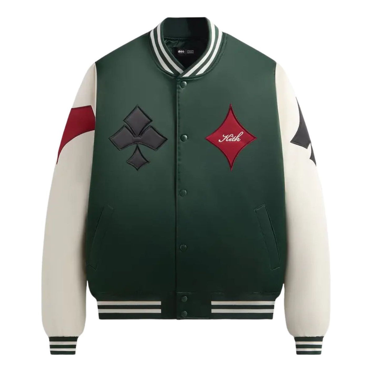 KITH x Batman Joker Satin Bomber Jacket 'Ivy Green' KHM010710-4014