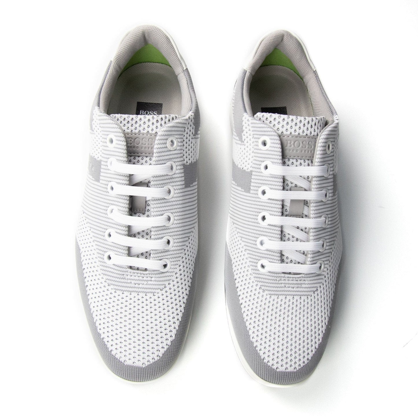 Hugo Boss Saturn Low Knit Trainers Grey