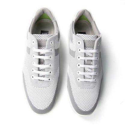 Hugo Boss Saturn Low Knit Trainers Grey