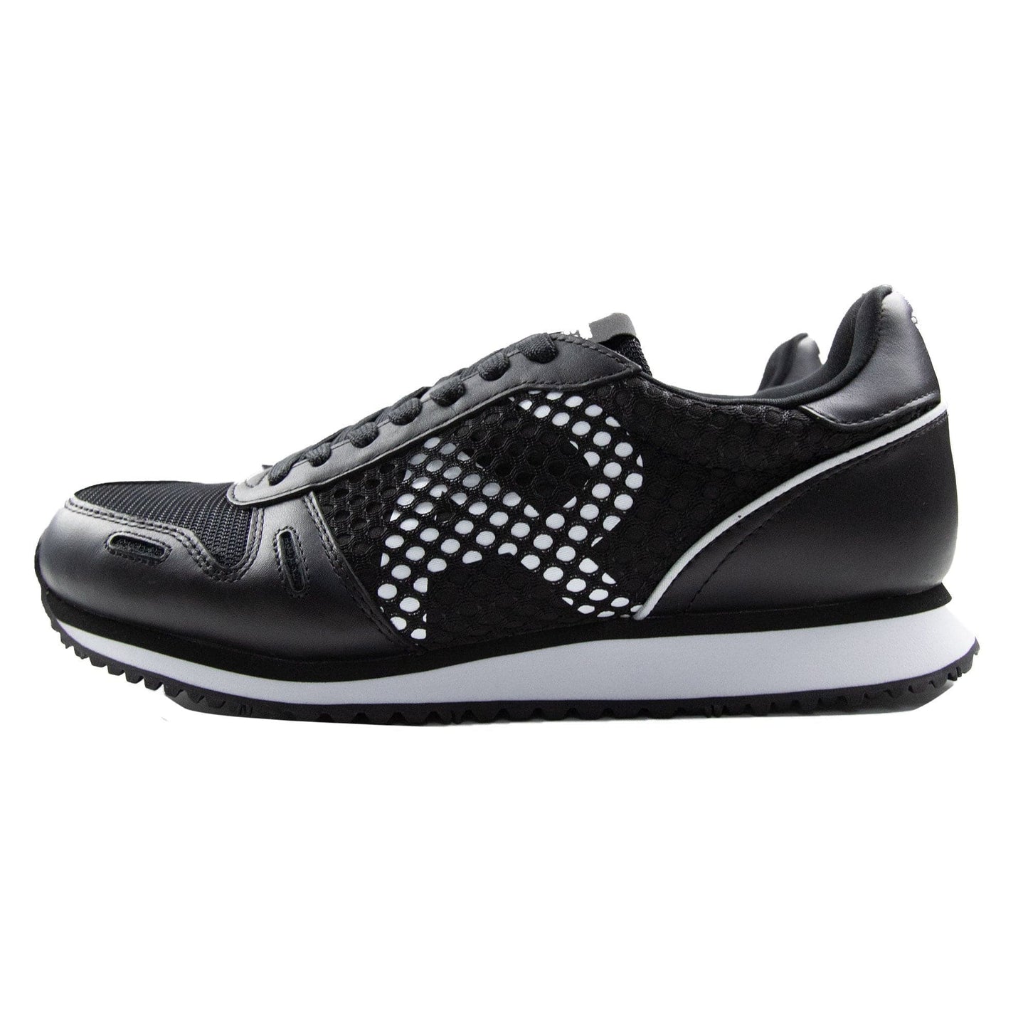 Armani Jeans Eagle Mesh Trainers Black/White