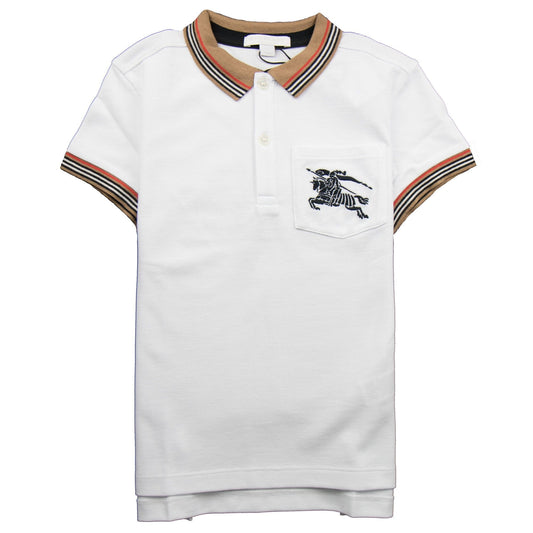 Burberry Children Noel Check Polo White