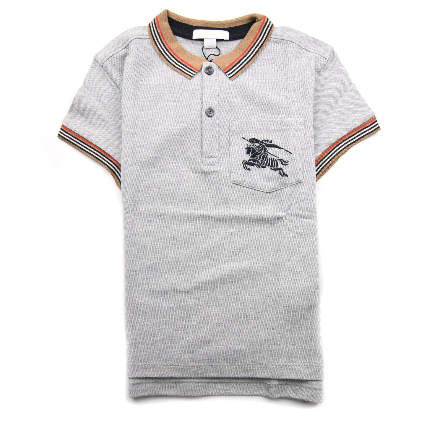 Burberry Children Noel Check Polo Light Grey
