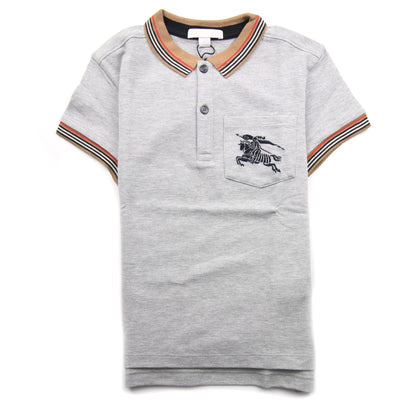 Burberry Children Noel Check Polo Light Grey
