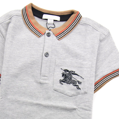 Burberry Children Noel Check Polo Light Grey