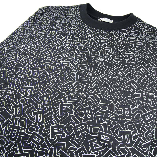 Christian Dior Letters All Over Print Sweatshirt Black