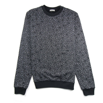 Christian Dior Letters All Over Print Sweatshirt Black