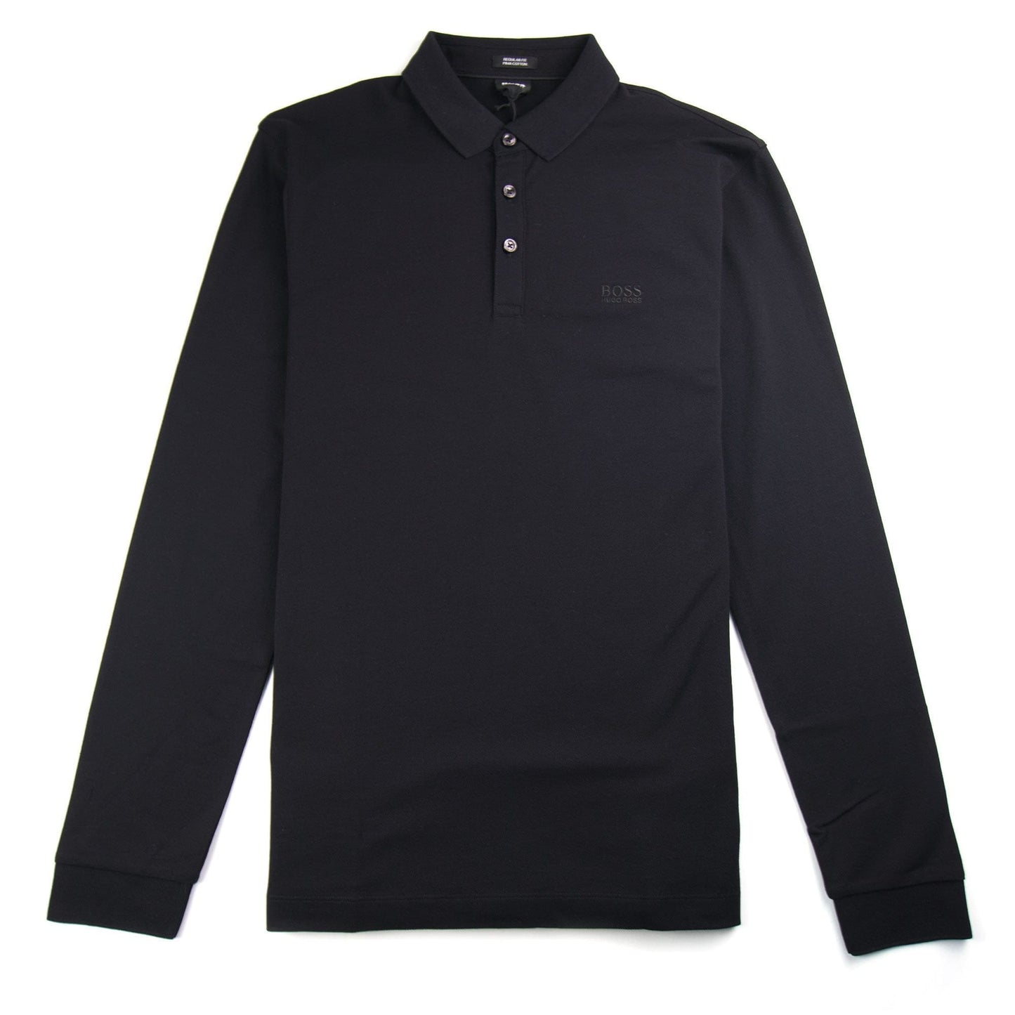 Hugo Boss Pado 10 Long Sleeve Polo Shirt Black