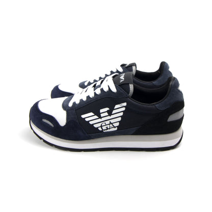 Emporio Armani Runner Eagle Shoe Blue
