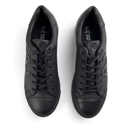 Armani Jeans Leather Low Shoe Black