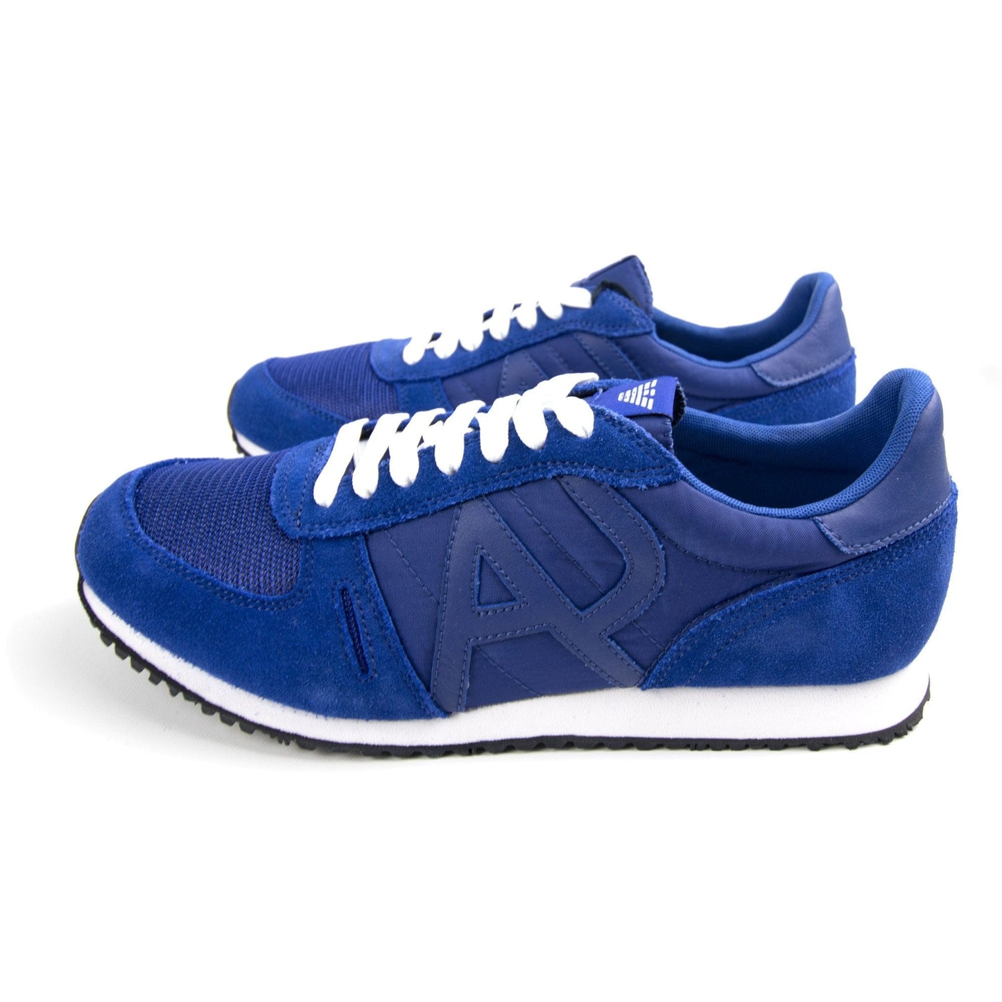 Armani Jeans Mesh Runner Trainers Electric Blue
