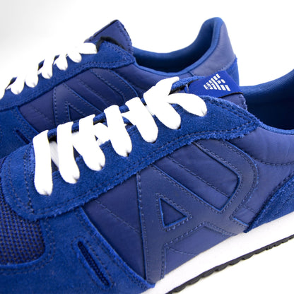 Armani Jeans Mesh Runner Trainers Electric Blue