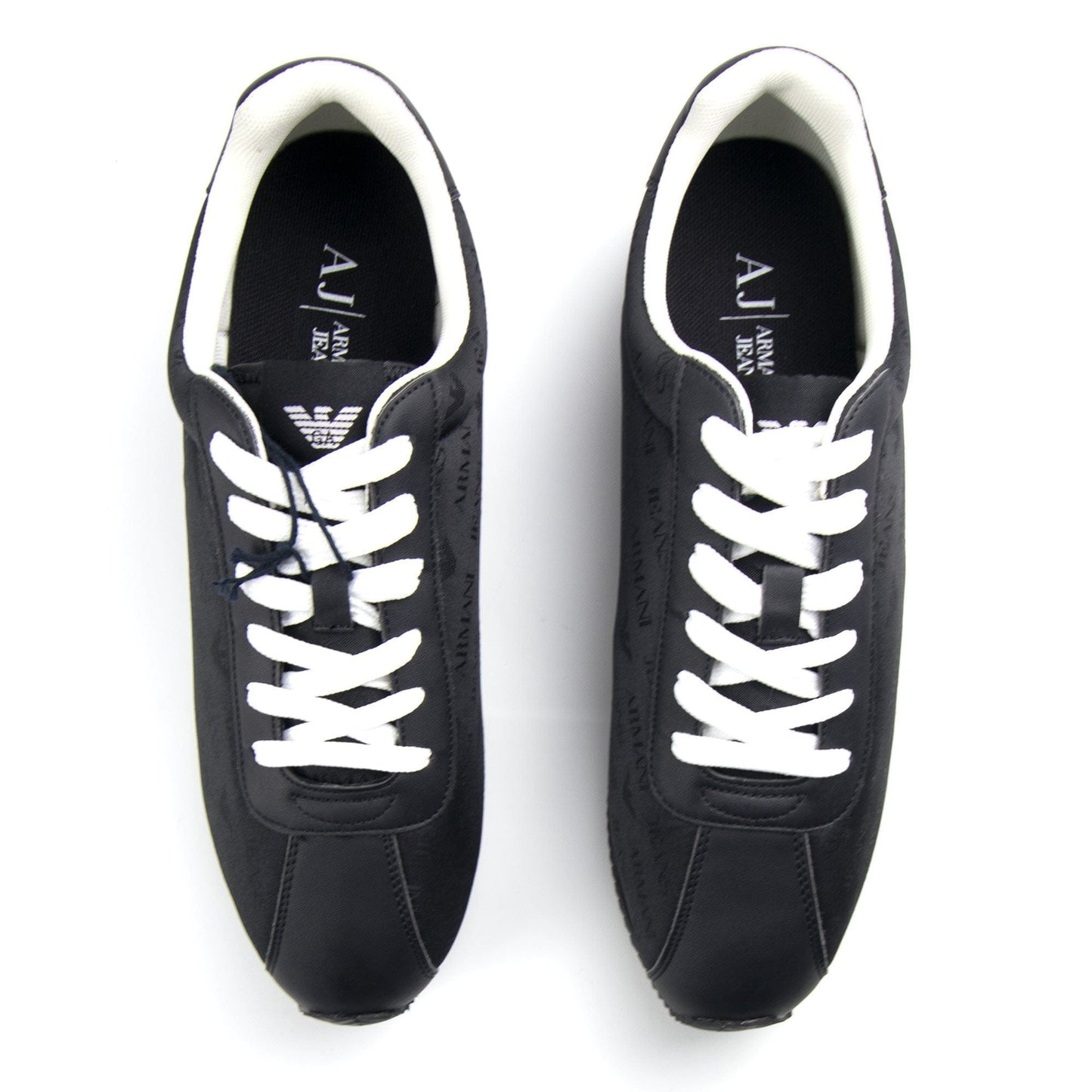 Armani Jeans Monogram Trainer Black